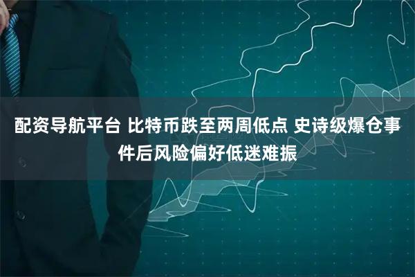 配资导航平台 比特币跌至两周低点 史诗级爆仓事件后风险偏好低迷难振